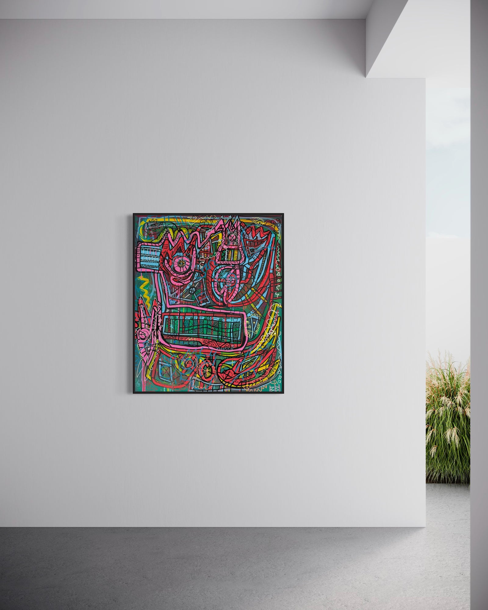 Sven Liesy mit „Peace“ exklusiv bei POSH VISION unter dem Motto:&nbsp;Wölfe Der alten Zeit  Maße: 120x100 Acryl auf Leinwand  45mm RHolzrahmen&nbsp;