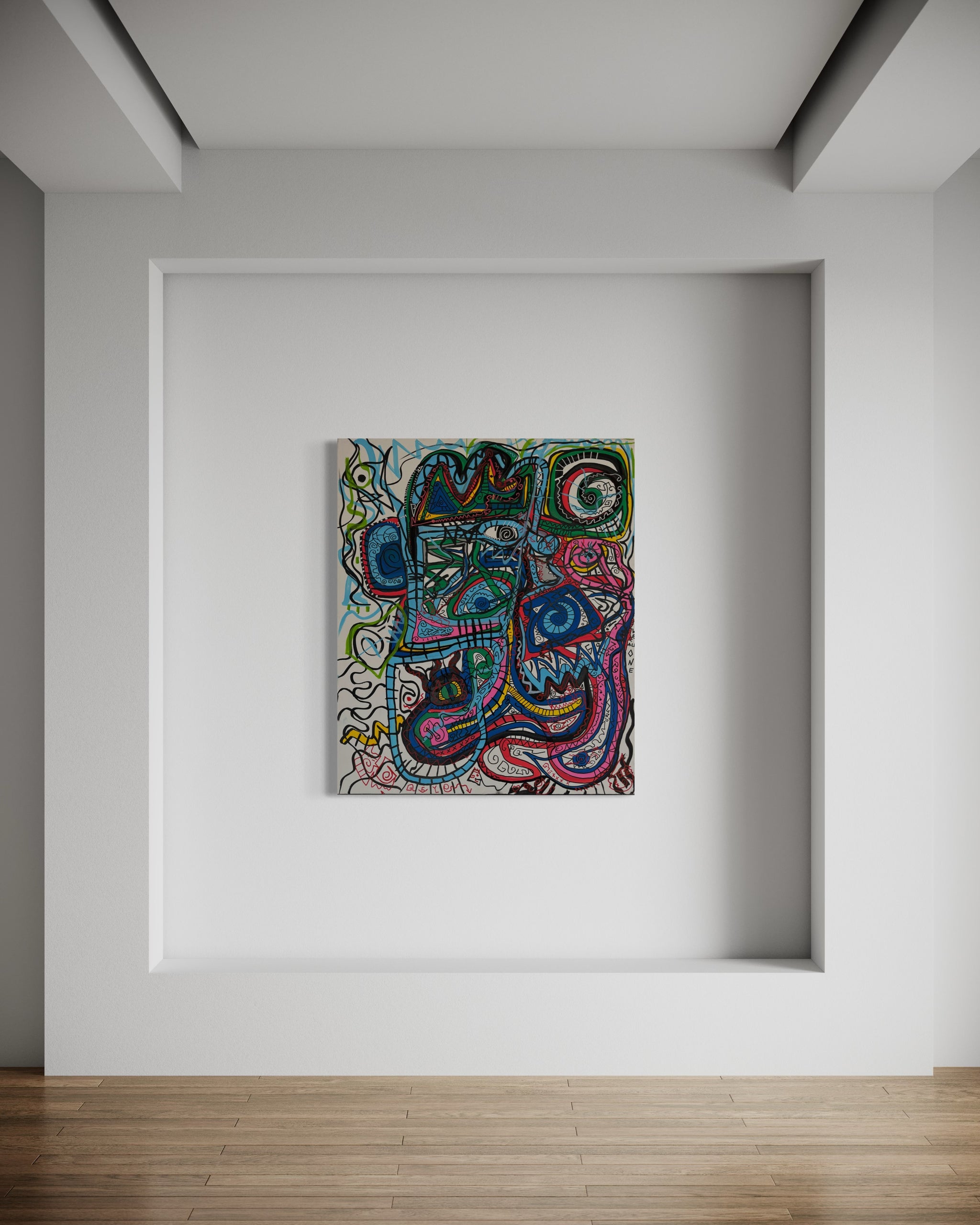 Sven Liesy mit seiner „Omage an Picasso“ exklusive bei POSH VISION  Maße: 120x100cM;&nbsp;45 mm Holzrahmen  Material: Acryl auf Leinwand